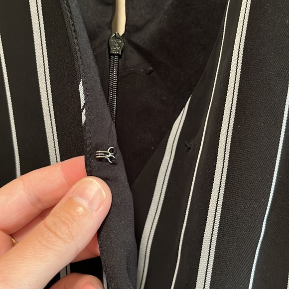 Banana Republic Factory Tailored Black and White Stripe Romper - Picture 3 of 15